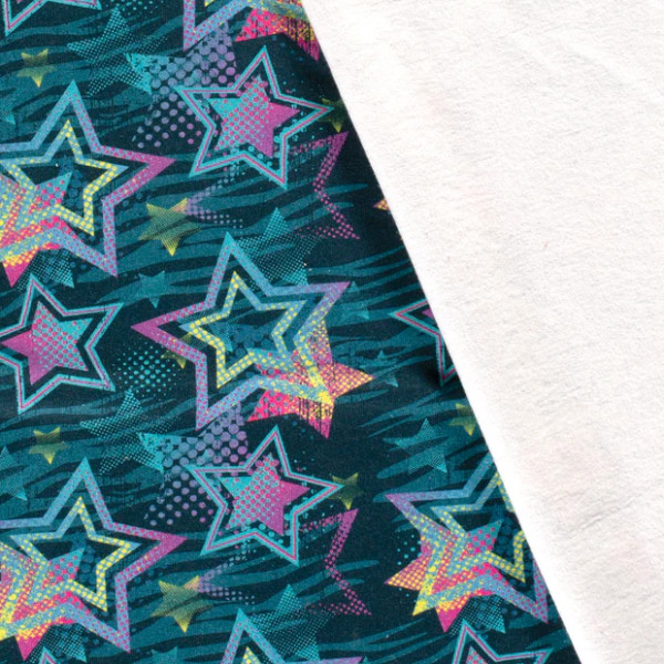 Sweat | bedruckt | colorful stars | petrol