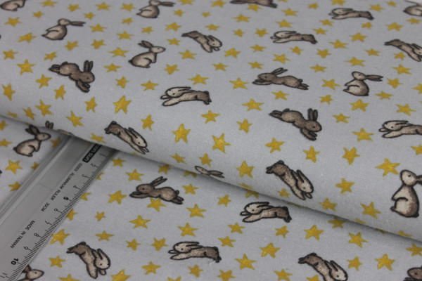 Baumwolle | Flanell | sweet bunny | grau