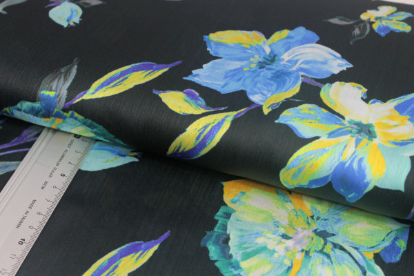 Crinkel Chiffon | wonderful flowers | schwarz