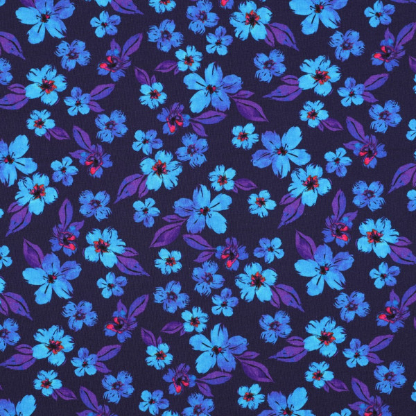 Jersey | bedruckt | la Fleur | blau/lila