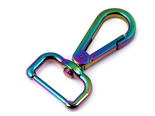 Karabiner mit Wirbel | 25 mm | multicolor