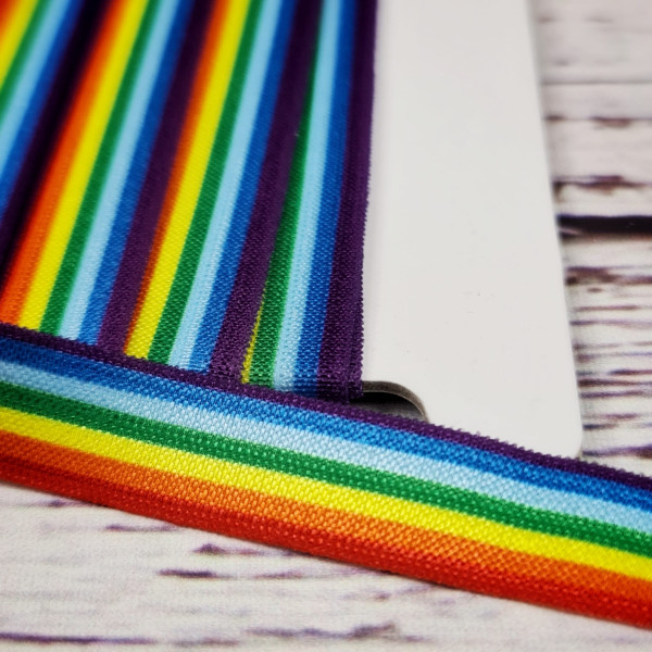 Falzgummi | 15mm / 7,5mm | stripes | bunt