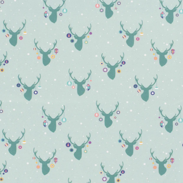 Baumwolle | bedruckt | decorated antlers | mint