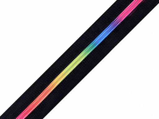 Nylon-Reißverschluss | endlos | Spirale 5mm | multicolor/schwarz