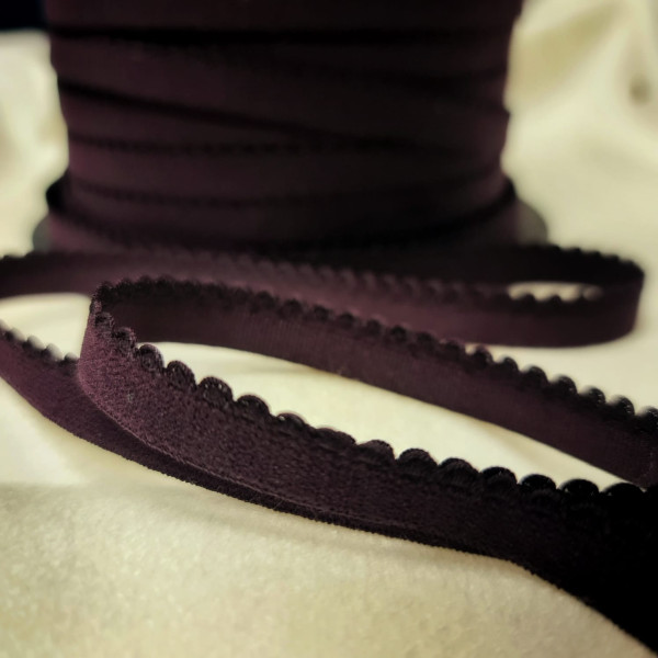 Gummiband | Spitze | aubergine