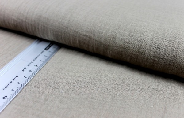 Baumwolle | double gauze/Musselin | Uni | taupe