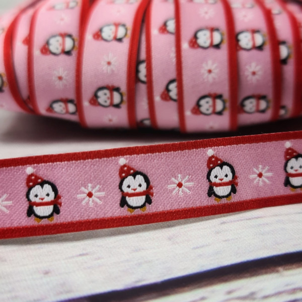 Webband | Pinguine | rosa